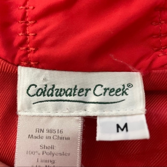 Coldwater Creek Grannycore Sweater Jacket – Quilted Front – Zip Up – Red – Size - Picture 12 of 16
